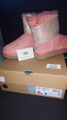 Ugg mini bailey bow boots - mini, pink
